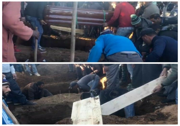 تشييع جثث خمس مغاربة لقوا حتفهم بسواحل قاديس بإسبانيا + فيديو