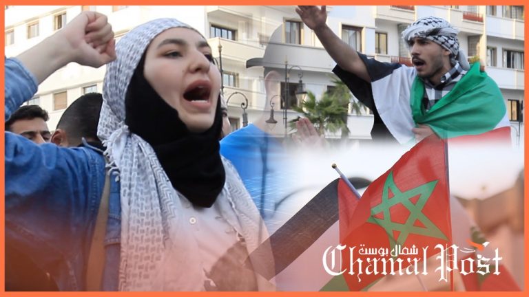طنجة .. وقفة تضامنية مع الشعب الفلسطيني ضد العدوان الصهيوني