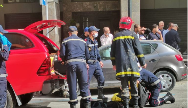 إنقاد  عامل بناء في حادث انهيار أساس مشروع تجاري في طنجة