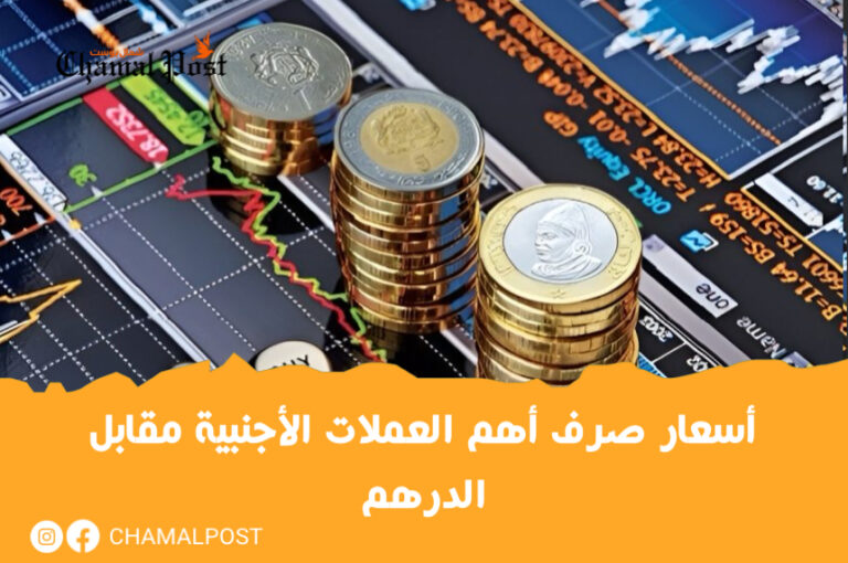 أسعار صرف أهم العملات الأجنبية مقابل الدرهم