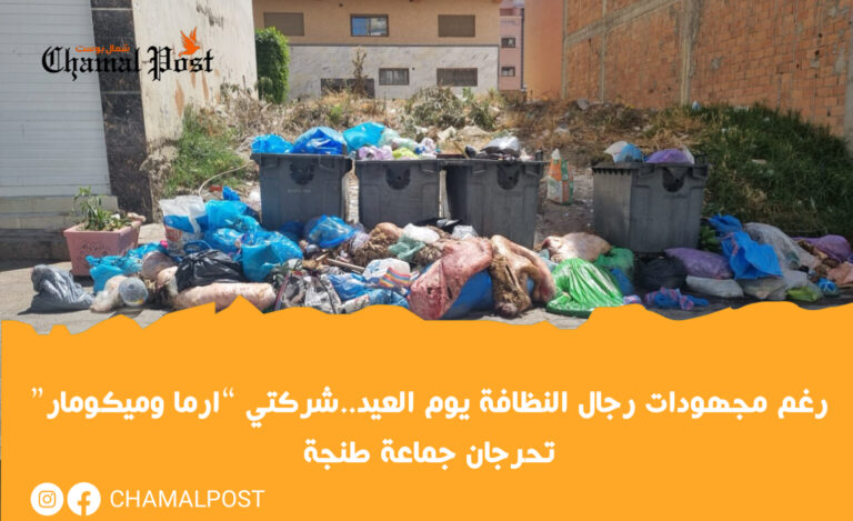 رغم مجهودات رجال النظافة يوم العيد..شركتي "ارما وميكومار" تحرجان جماعة طنجة 10 رغم مجهودات رجال النظافة يوم العيد..شركتي “ارما وميكومار” تحرجان جماعة طنجة